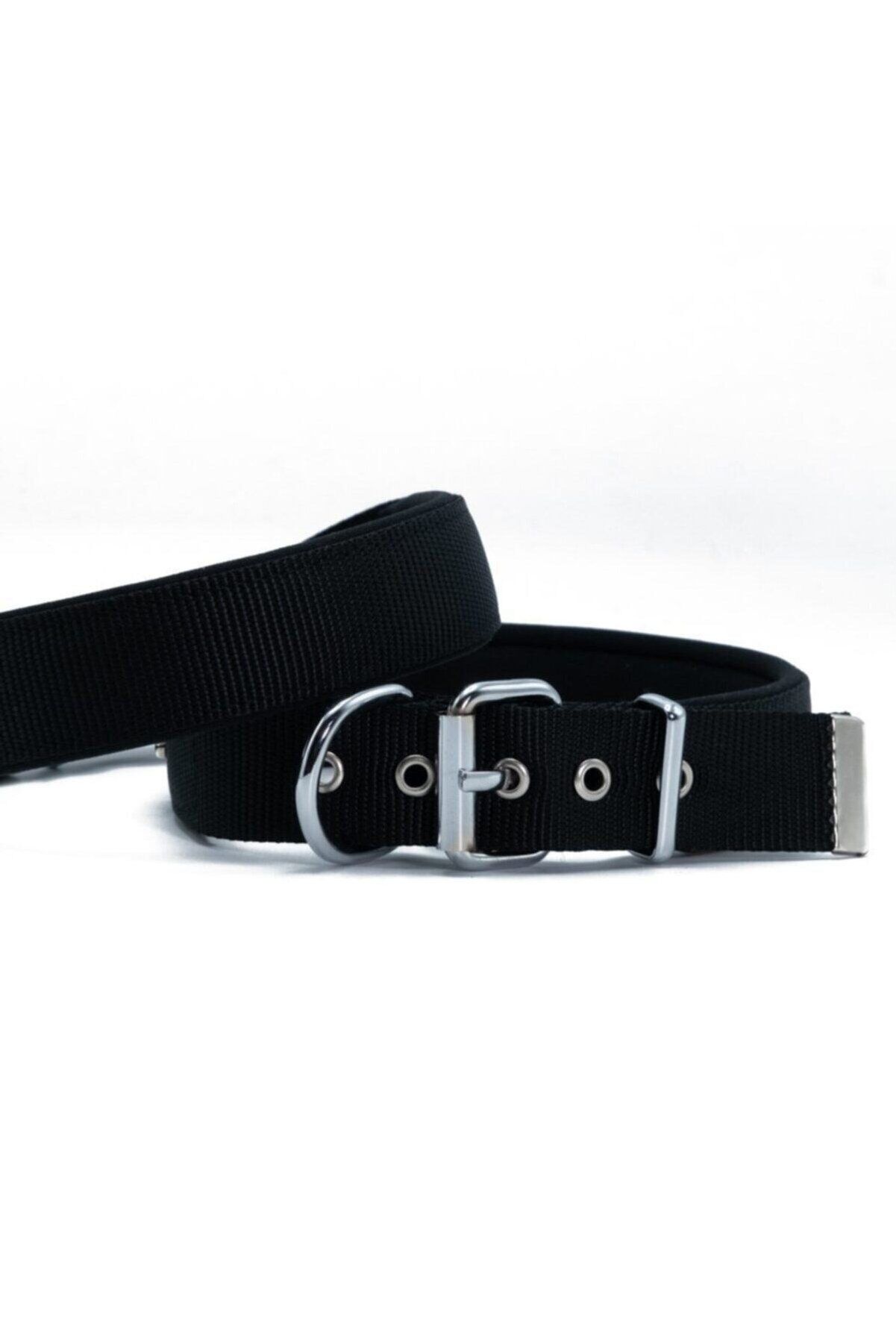 Doggie Dokuma Köpek Boyun Tasması Siyah - 2.5x37-45 cm