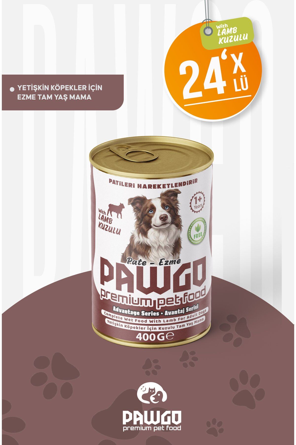 Pawgo Pate Yetişkin Köpek Konservesi 400 g Kuzulu