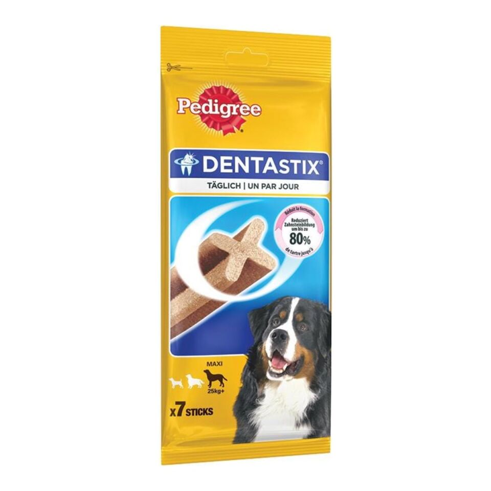 Pedigree Dentastix Günlük Ağız Bakımı Köpek Ödül Maması 7'li Büyük Irk (25 kg+) ambalajı