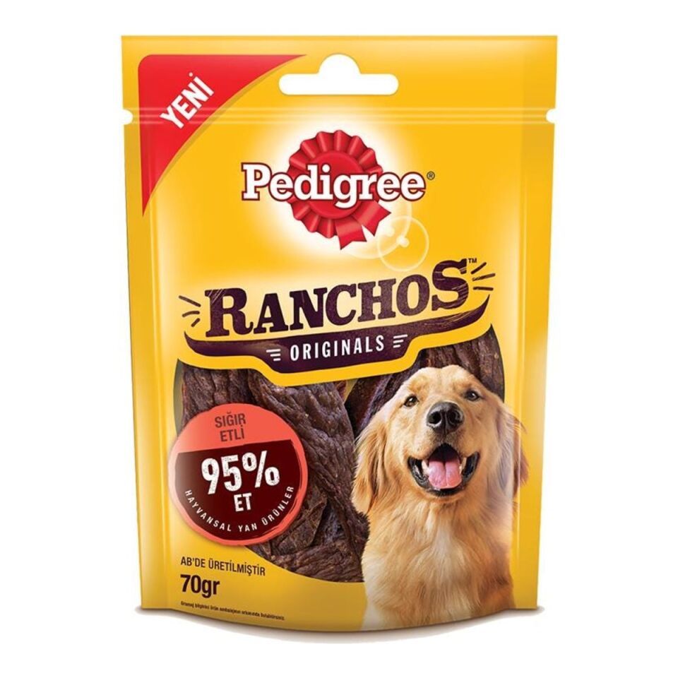 Pedigree Ranchos Jerkies Sığır Etli Köpek Ödül Maması 70 g ambalajı