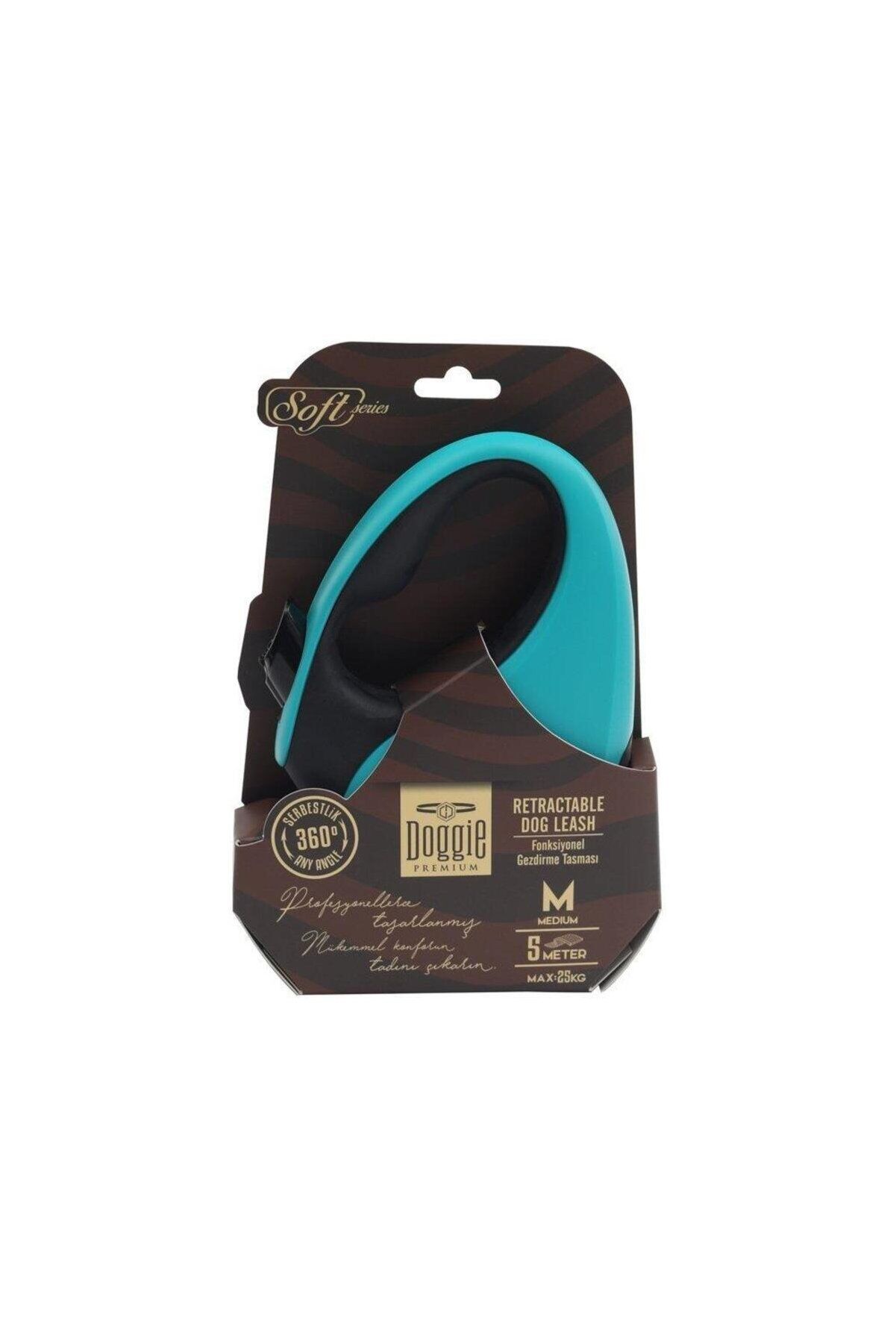 Doggie Soft Otomatik Makaralı Köpek Gezdirme Kayışı Mavi - M 25 kg 5 m