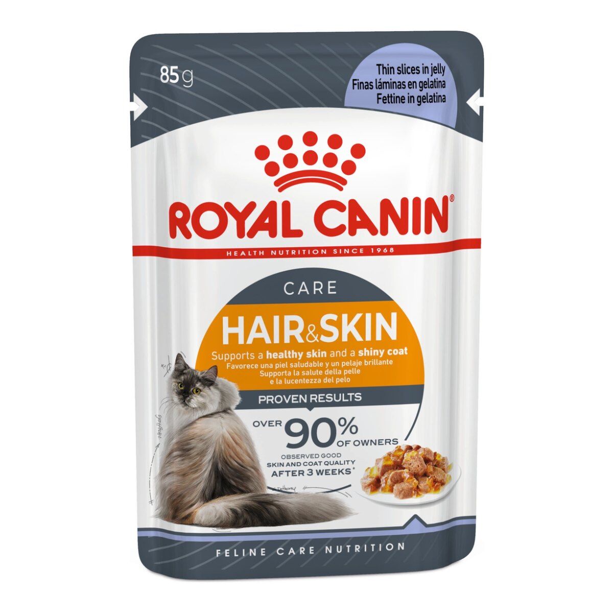 Royal Canin Hair & Skin Care Yetişkin Kedi Yaş Maması 85 g Jöle İçinde ambalajı