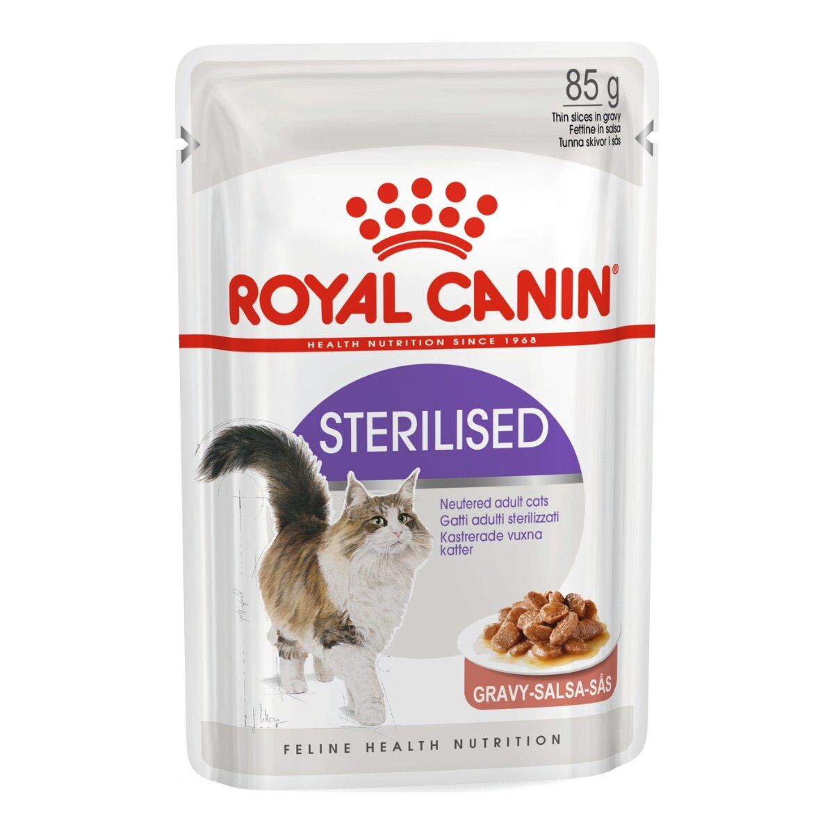 Royal Canin Sterilised Kısırlaştırılmış Kedi Yaş Maması 85 g Sos İçinde ambalajı