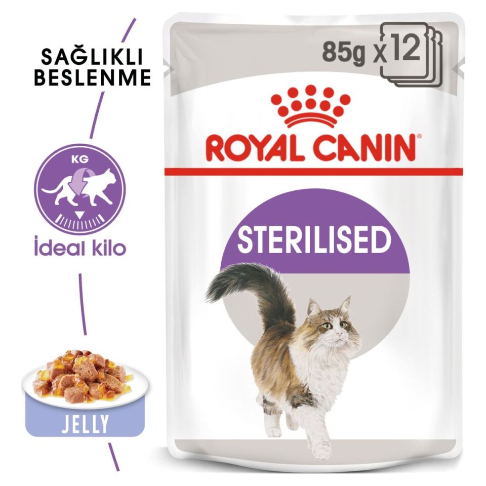Royal Canin Sterilised Kısırlaştırılmış Kedi Yaş Maması 85 g Jöle İçinde öne çıkan özellikleri