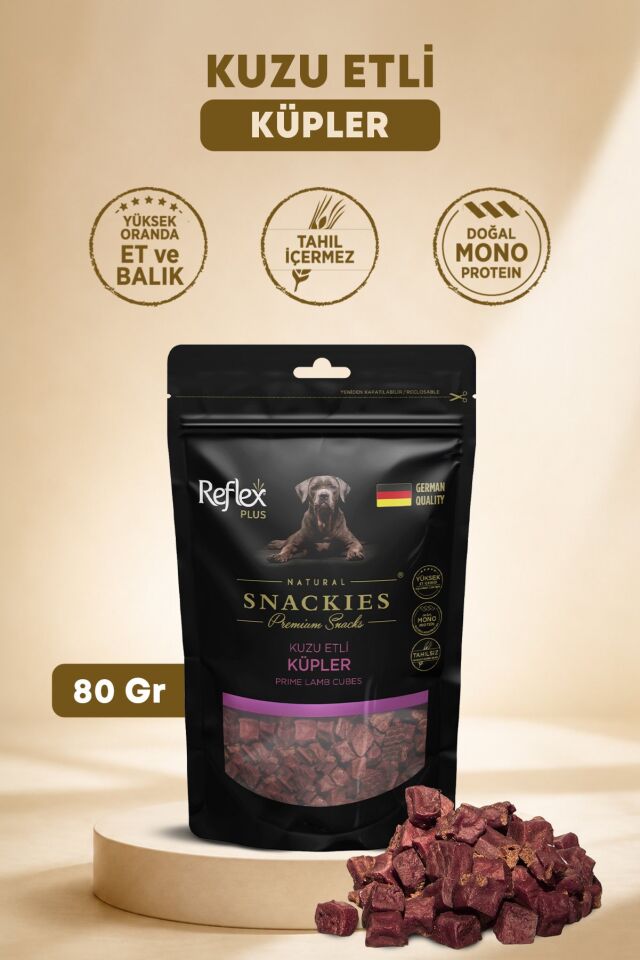 Reflex Snackies Kuzu Etli Küpler Tahılsız Köpek Ödül Maması 80 g