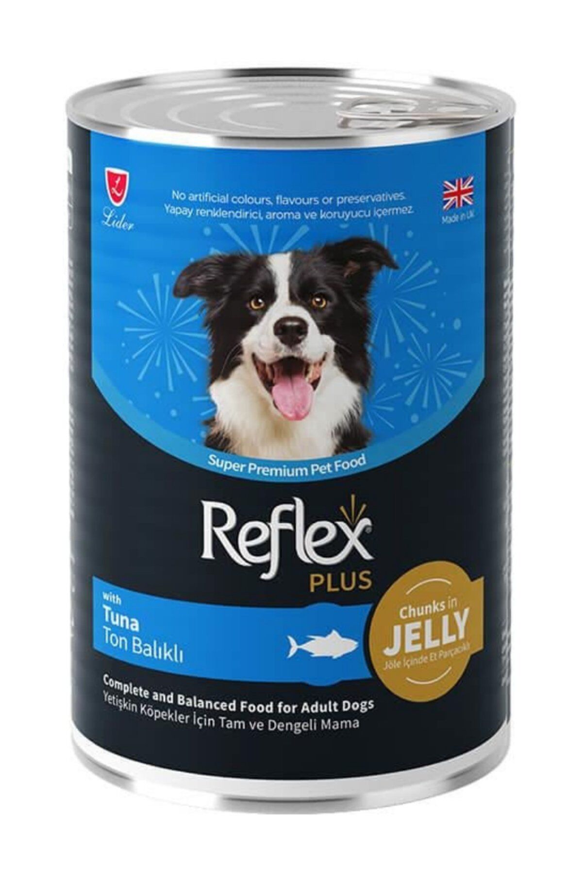 Reflex Plus Et Parçacıklı Yetişkin Köpek Konservesi 400 g Ton Balıklı - Jöle İçinde