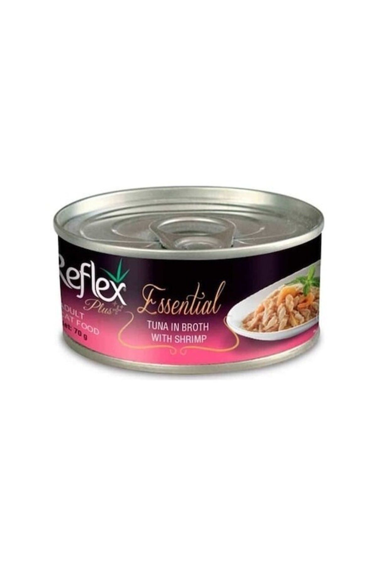 Reflex Plus Essential Yetişkin Kedi Konservesi 70 g Ton Balığı ve Karides - Et Suyunda