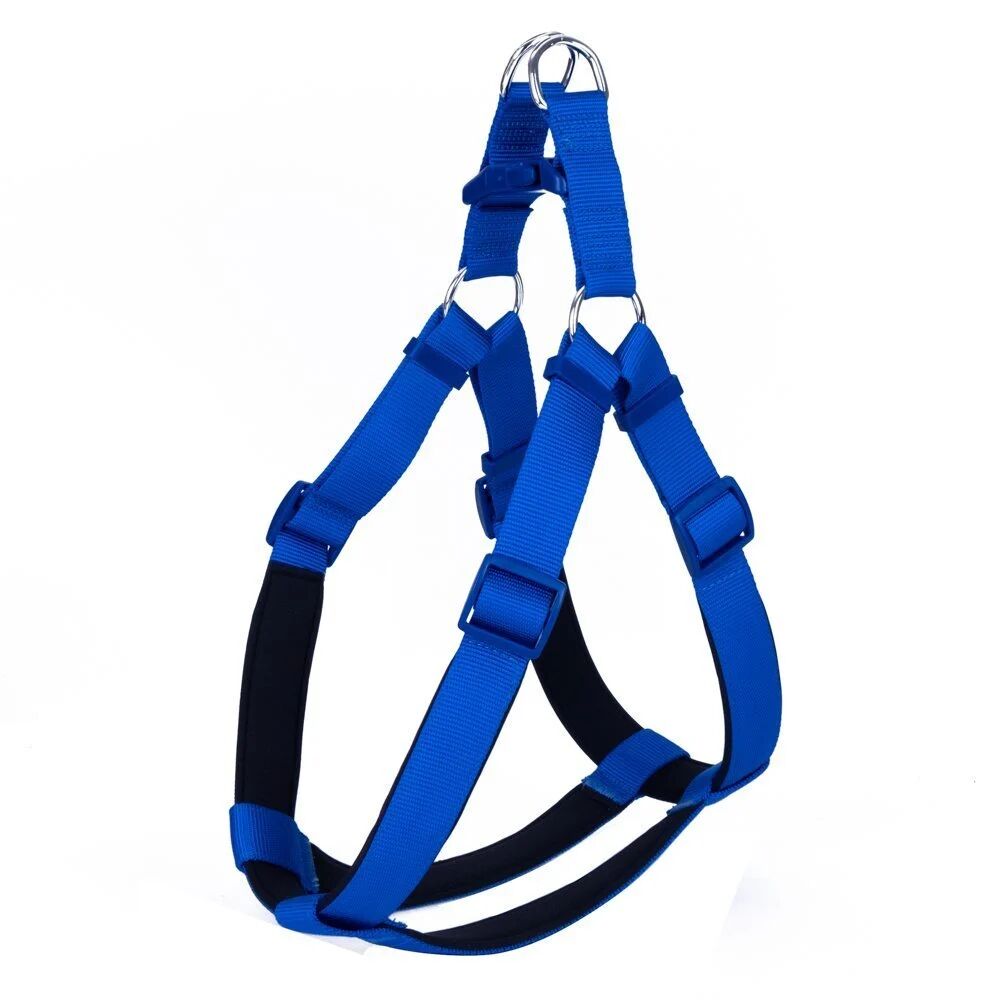 Doggie Ronin Dokuma Köpek Göğüs Tasması Mavi - 3XL 75-85 cm