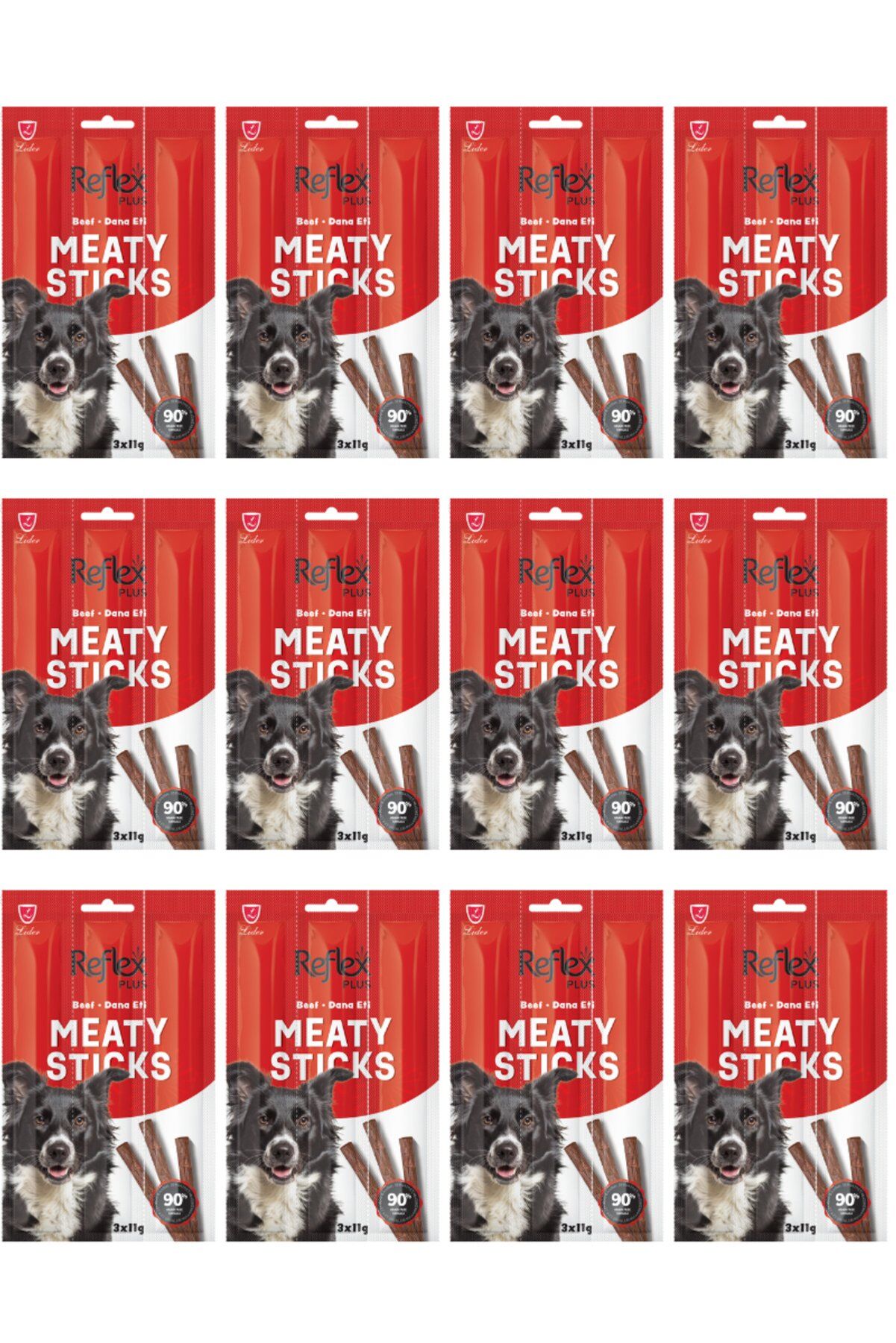 Reflex Plus Meaty Sticks Tahılsız Köpek Ödül Çubuğu 3x11 g Dana Etli