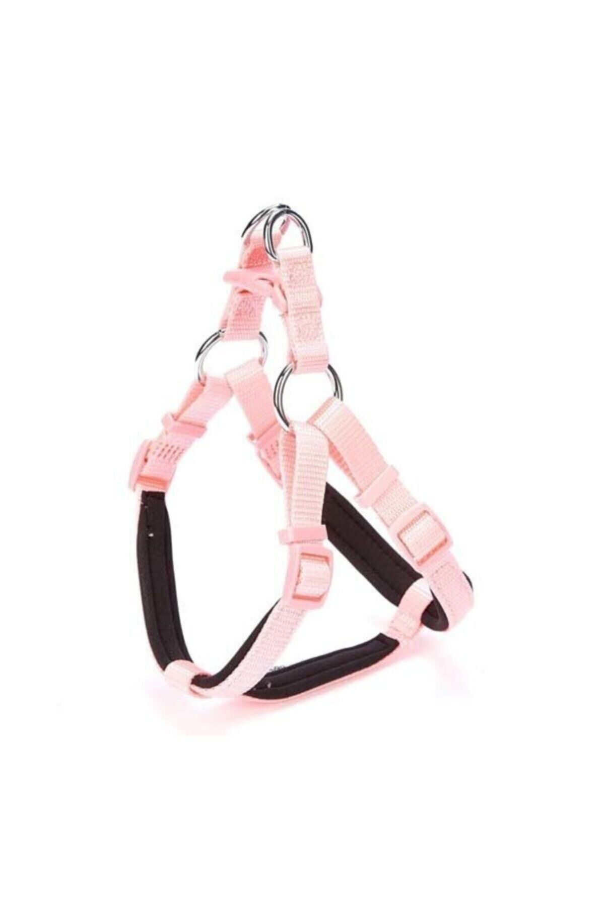 Doggie Ronin Dokuma Köpek Göğüs Tasması Pembe - S 40-45 cm