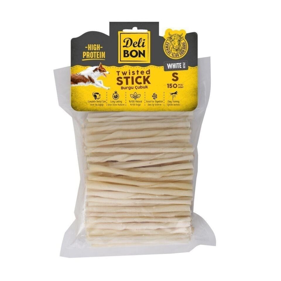 Delibon Twisted Stick Burgu Çubuk Köpek Ödül Maması İnce 150 Adet
