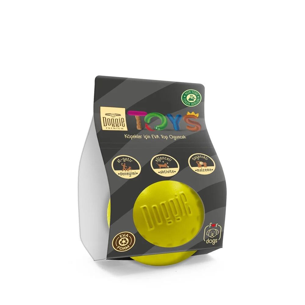 Doggie Top EVA Köpek Oyuncağı 7 cm Sarı