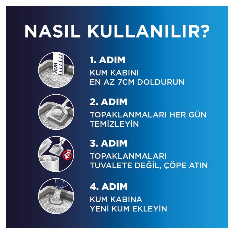 Ever Clean Multi Cat Çok Kedili Evler İçin Topaklanan Kedi Kumu 10 L kullanım talimatları