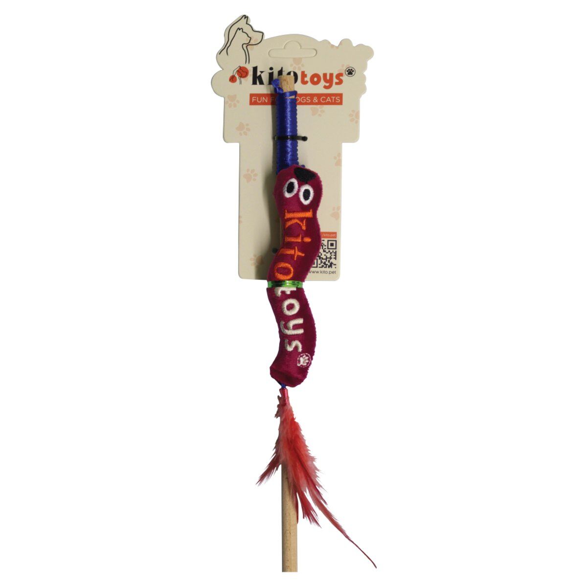 Kito Toys Solucan Peluş Matatabili Kedi Oltası ürün görseli