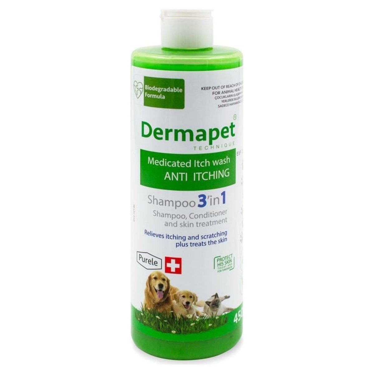 Purele Dermatolojik Kedi ve Köpek Şampuanı 450 ml ürün görseli