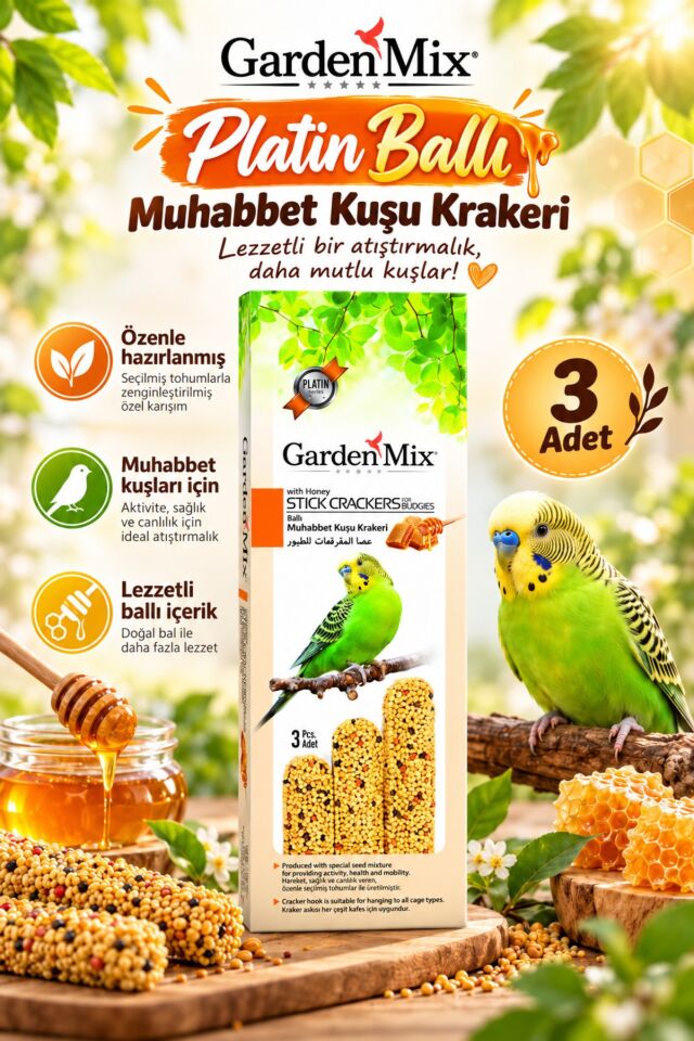 Garden Mix Platin Kuş Krakeri 3'lü